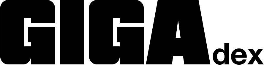GIGA DEX logo in solid black